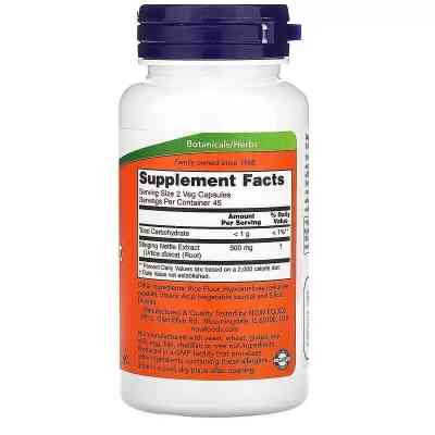 Трави Now Foods Кропива, екстракт кореня, 250 мг, Stinging Nettle Root Extract, 90 вегет (NOW-04719) Вінниця