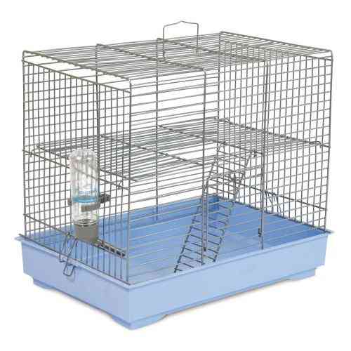 Клітка Природа Міккі для гризунів з драбиною хром/світло-блакитна 37x25x30 см Київ