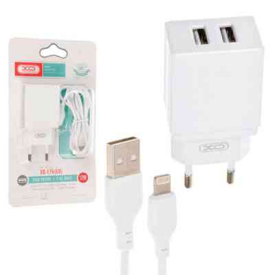 Зарядний пристрій XO L75 2USB/2.4A + Lightning White (XO-L75-L) Вінниця