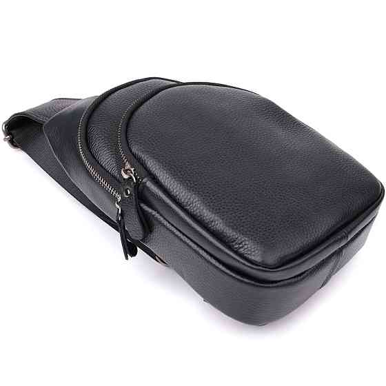 Мужская сумка через плечо из натуральной кожи Vintage 23032 Черный Киев