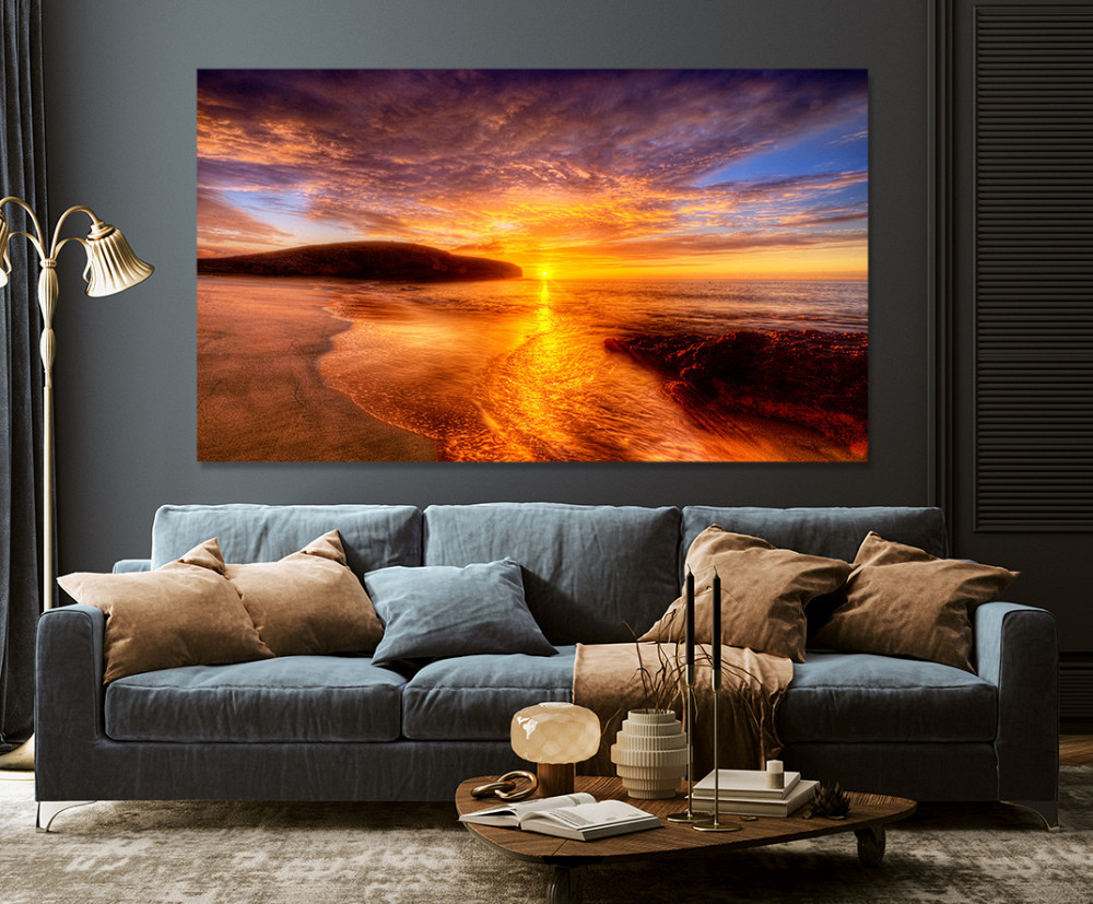 Картина холст в гостиную / спальню  Захід сонця  MLP_130 40x80 см Киев - изображение 3