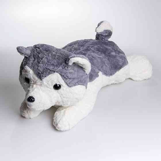 Мягкая игрушка-плед,подушка 3 в 1 Хаски плед в игрушке 50×30×26 (см) Серый 7124G SBR Киев