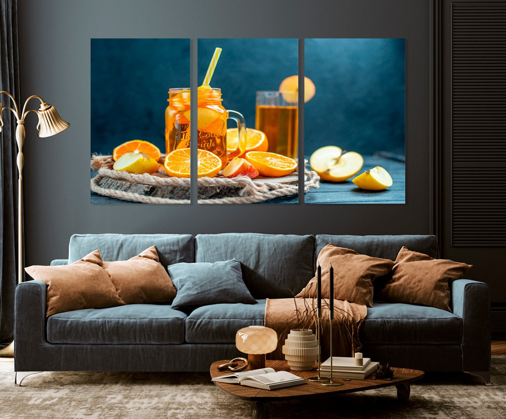 Модульная картина в гостиную / спальню   Апельсиновий чай   ART-147_3A Киев - изображение 3
