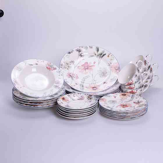Yiwu Столовий сервіз з порцеляни Fleur на 6 осіб 30 предметів HP-HK-5 Коломыя
