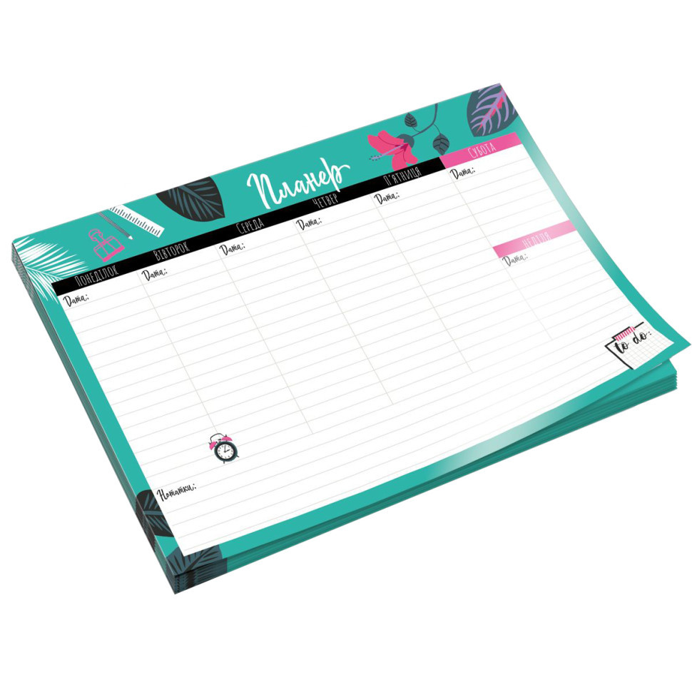 Планер тижневий VT9212-05, 20х14,3 см, 54 аркуші, українська Вінниця - фото 1