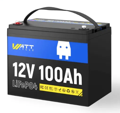 Літій-залізо-фосфатний акумулятор WATTCycle LiFePO4 12V 100 Ah (1280Wh) (BMS50/100A) WT12V100AH100 Київ - фото 1