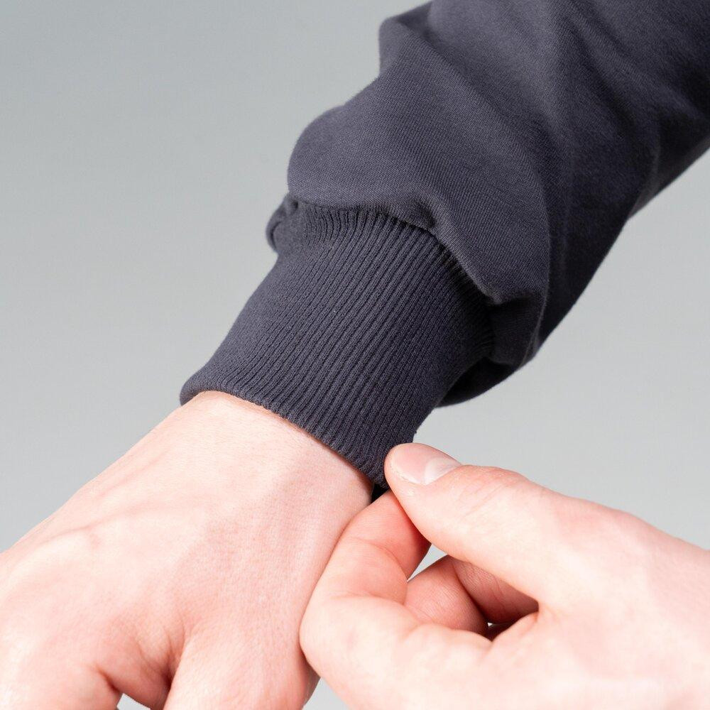 Світшот чоловічий однотонний темно-сірий Pobedov 001 Київ - фото 9