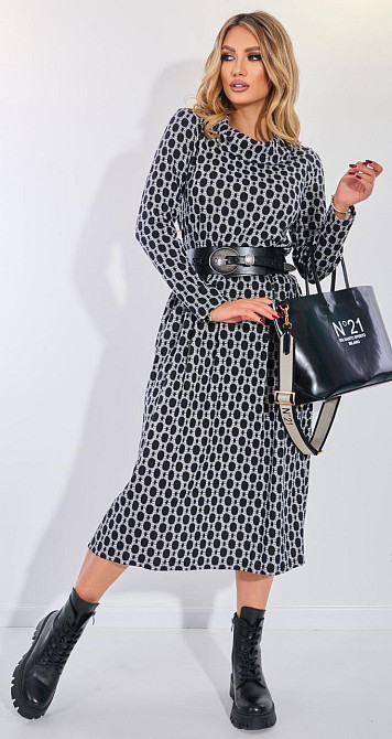 Плаття джерсі з принтом (44) Київ - фото 1