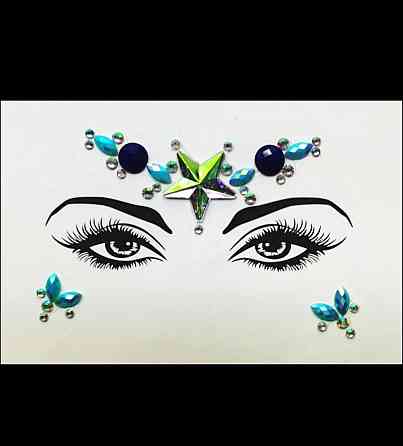 Наклейки для макіяжу на обличчя one size різнобарвний Київ