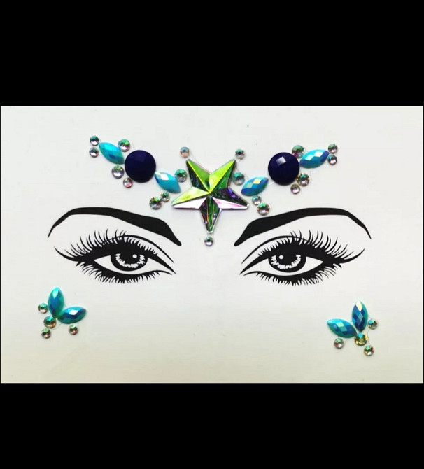 Наклейки для макіяжу на обличчя one size різнобарвний Київ - фото 2