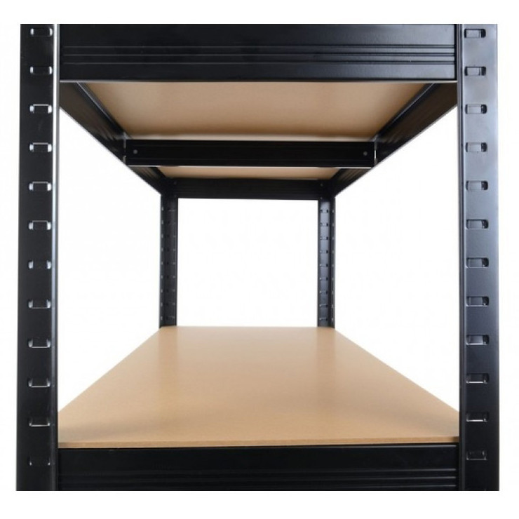 Металевий поличний стелаж вітрина з полицями Siker P9040 чорний 180х90х40 см Київ - фото 4