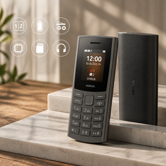 Мобильный телефон Nokia 105 4G Edition (2023) Dual SIM Charcoal-1.8