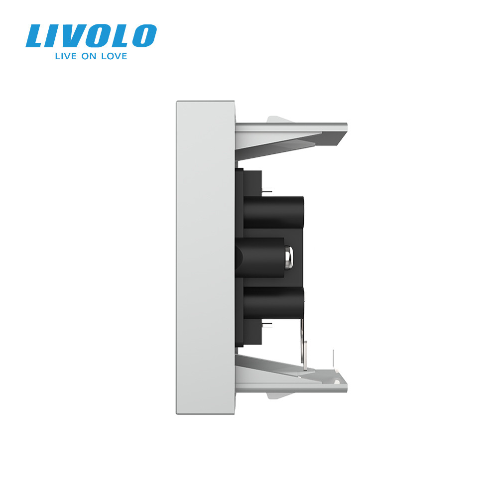 LIVOLO Аудіо розетка RCA (тюльпан) LIVOLO, сіра, модуль 0.5 поста, для колонок / підсилювача (V Коломыя - изображение 8