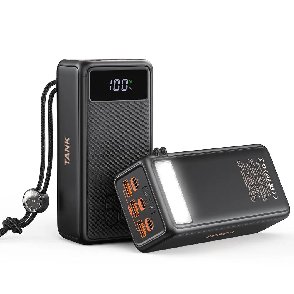 Внешний аккумулятор VEGER 56000 mAh PD QC3.0 5A 130W Tank Boost (W5001C) black Киев - изображение 1