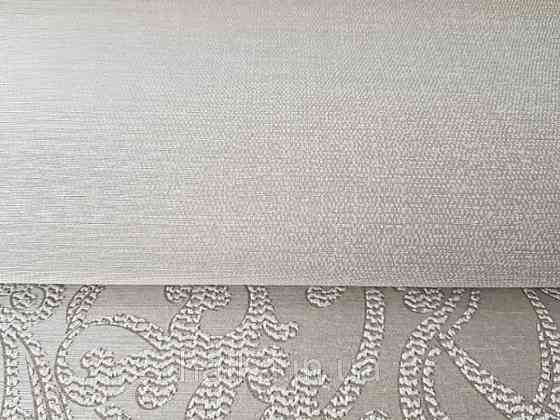 Текстильні шпалери на флізелін Da capo RaschTextil 085586 однотонні структурні смужка бежева з сріблом Київ