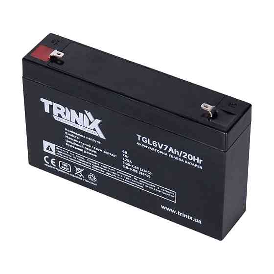 Акумуляторна батарея гелева 6В 7Аг Trinix TGL6V7Ah/20Hr GEL (44-00072) Київ