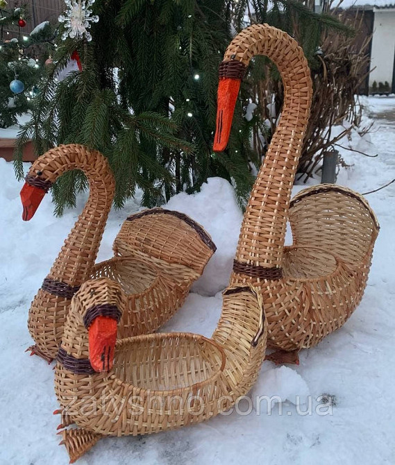 Плетений кошик кашпо набір 3 шт Київ - фото 5