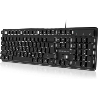 Клавиатура REAL-EL RK-7015 USB Black (EL123100049) Винница - изображение 6