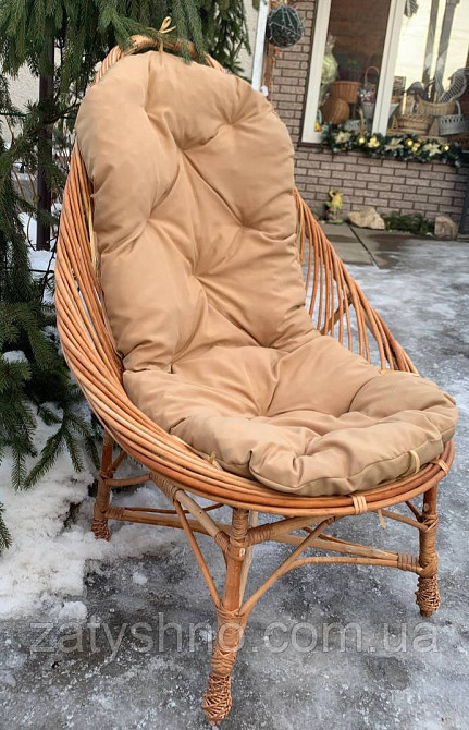Кресло плетенное  большое с накидкой Киев - изображение 9