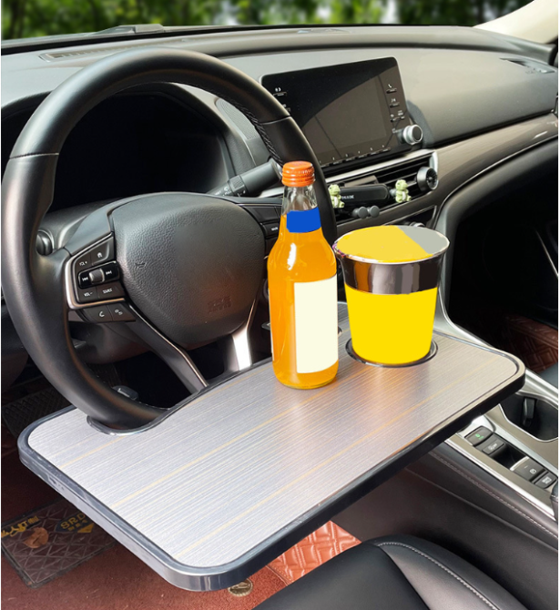 Глянцевый Автомобильный столик УЛУЧШЕННЫЙ на руль универсальный для перекуса, ноутбука ПОЛОСАТЫЙ Кременчуг - изображение 6