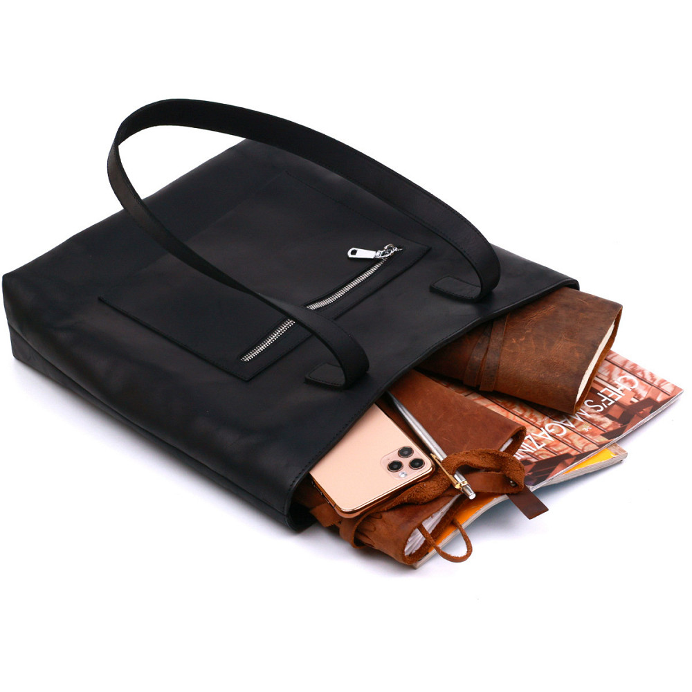 Винтажная кожаная женская сумка Shvigel 16347 Черный Киев - изображение 8