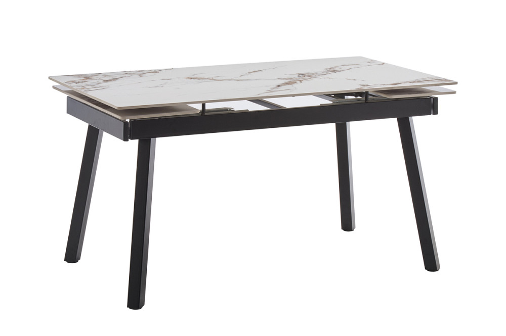 Стіл Бастіон 140 (+30+30)*80, чорний/нефріт білий Київ - фото 4