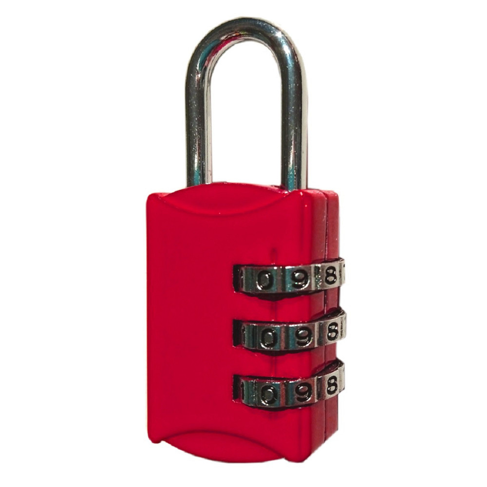 Замок навесной 23 мм с кодом красный Киев - изображение 1
