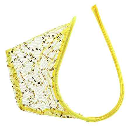 Стринги мужские с пайетками one size желтый Киев