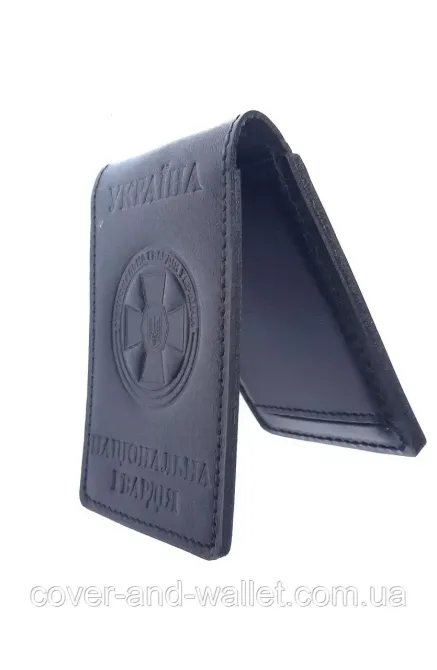 Шкіряна обкладинка на посвідчення "Національна гвардія" з відділенням для жетону (на книжечку) Київ - фото 7