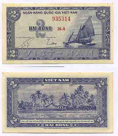 Вьетнам Южный / S. Vietnam 2 Dong 1955 Pick 12 UNC Полтава