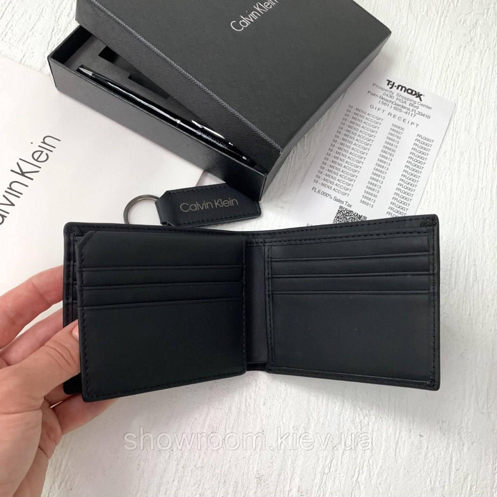 Шкіряне портмоне Calvin Klein для чоловіків у подарунковому боксі (8877-1) Київ - фото 10