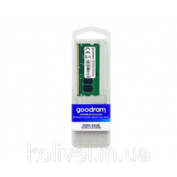 SoDIMM 16Gb DDR4 3200 MHz GoodRAM, Retail (GR3200S464L22/16G) Київ - фото 2
