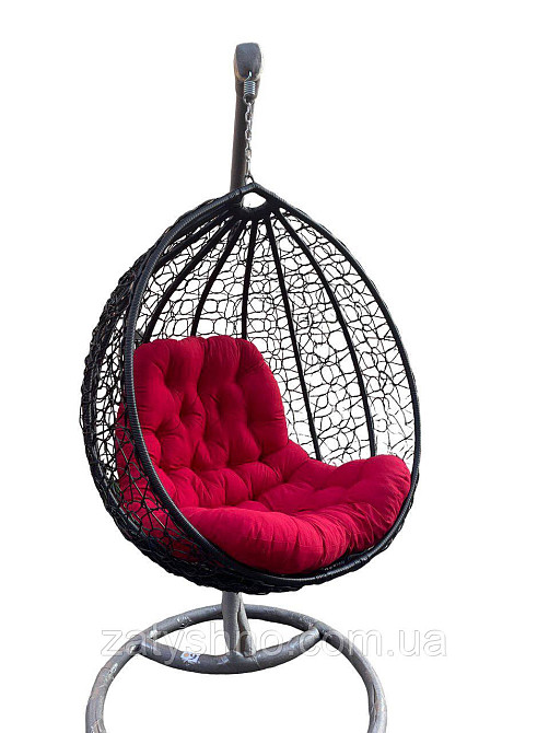 Чорний ротанговий кокон з подушкою Київ - фото 3