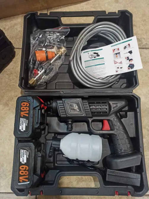 Автомийка високого тиску Cleaning Gun 68V + 2 акумулятори + кейс Вінниця - фото 10