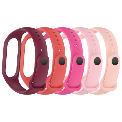Ремінець до фітнес браслета Armorstandart комплект 5шт Xiaomi Mi Band 7/6/5 New Style Pink Punch (ARM75066) Вінниця - фото 1
