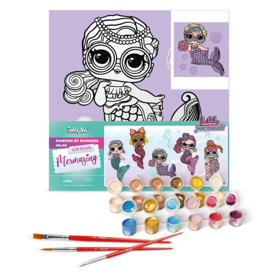 Картина за номерами "L.O.L. Surprise! Mermaids Miss Sea" KHO6263, 40х40 см Вінниця