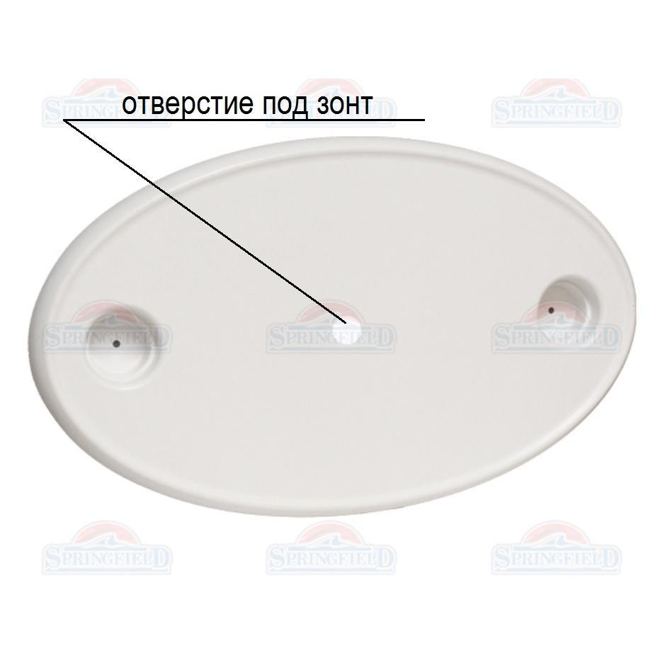 SF крышка стола овальная 45х76см с отверстием под зонт Черкассы - изображение 1