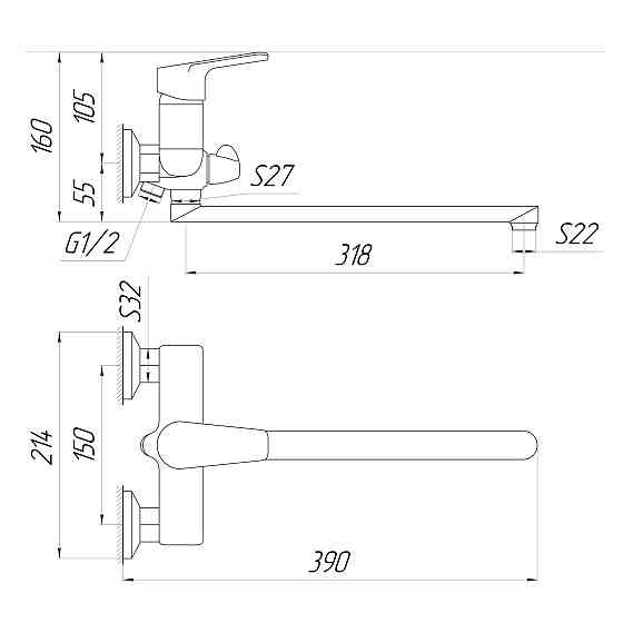 Змішувач для ванни DOMINO BILBAO DBB-208 Київ
