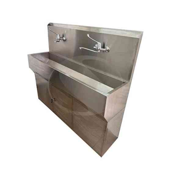 Умывальник локтевой на две секции с тумбой Киев