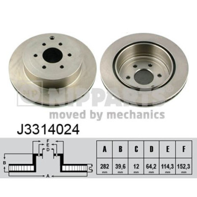 Гальмівний диск Nipparts J3314024 Вінниця - фото 1