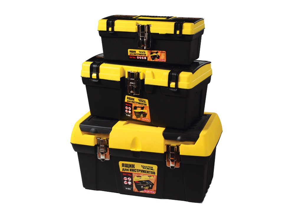 MASTERTOOL Скрині для інструментів MASTERTOOL комплект 3 шт з металевими замками органайзери 12 Київ - фото 1