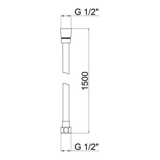 Шланг для душа Lidz (CRM) 50 09 150 00 1,5 м Киев