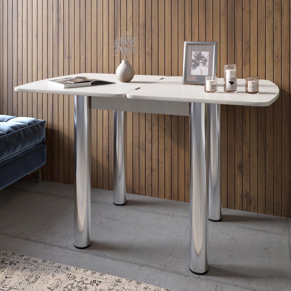 Обеденный стол раскладной LION Нота Мини Бетон Style 60x70/70x120 (LION-041291) Львов - изображение 1
