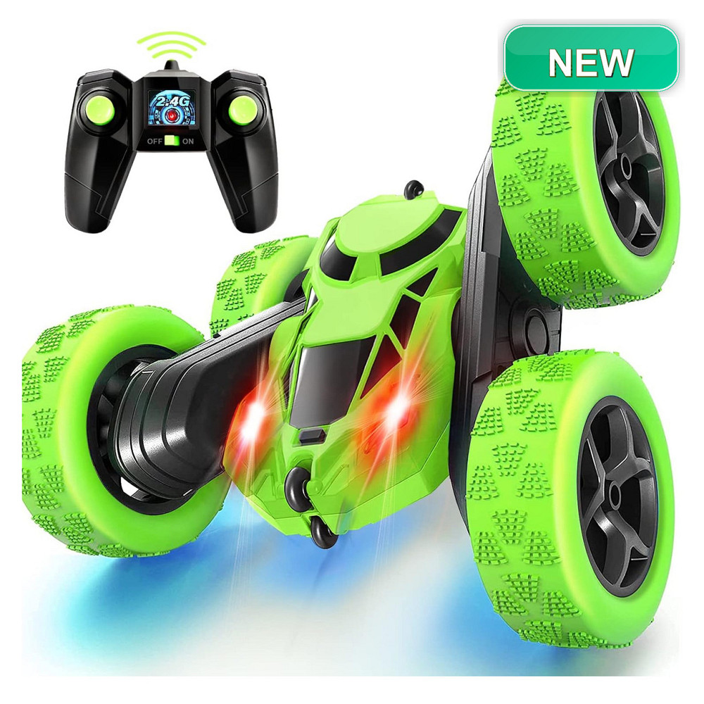 Радіокерована машина RC авто MidiVix 828A зелена 4WD 2.4GHz перекидна 360° подвійна сторона 90 хв автономія для дітей 6 Київ - фото 1