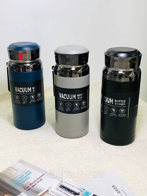 Термос металевий «Колонел» 1300 мл утримання тепла до 12-24 годин чорний Київ - фото 1