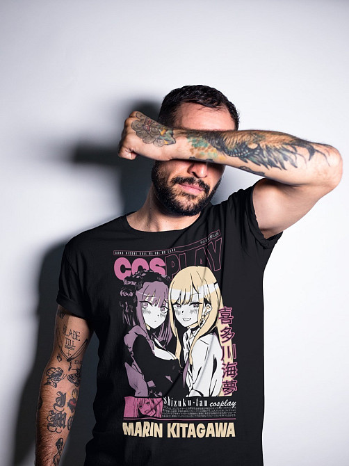 Футболка з аніме принтом Мй Дресс Уп Дарлінг оверсайз (S/M/L) Чорний AnimeJ0376 Дніпро - фото 2