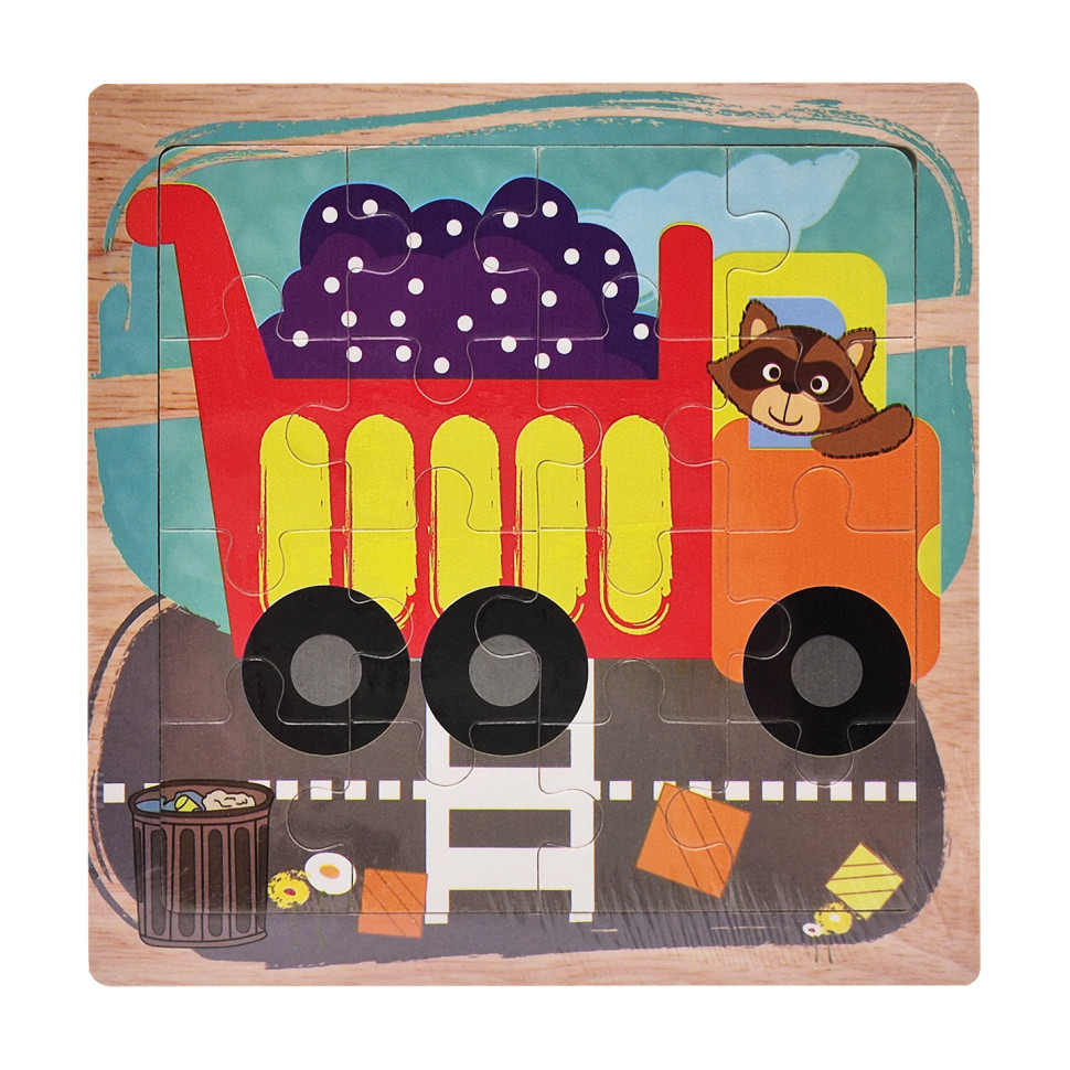 Дерев'яний пазл-вкладиш Вантажівка 73260-16, 16 деталей Вінниця - фото 1