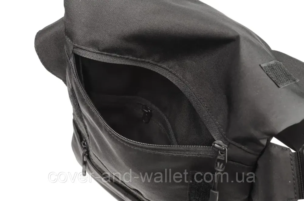 Тактическая сумка через плечо черного цвета для скрытого ношения пистолета 902710 Киев - изображение 2