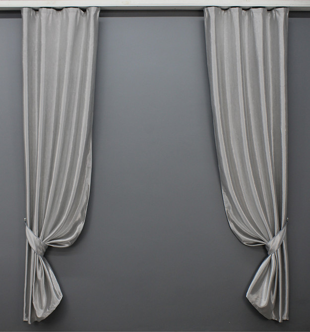 Комплект готовых штор VR-Textil Блэкаут № 172ш Серый с синим 100х250 см 2шт (31-665) Киев - изображение 2