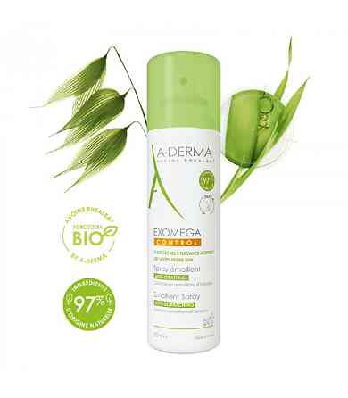 А-Дерма Спрей- Эмолент для сухой и атопической кожи A-Derma Exomega control emollient spray 200 мл Днепр